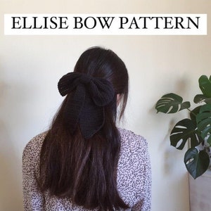 Ellise Bow Pattern / Crochet Hair Accesory / Crochet Hair Bow