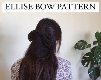 Patrón de lazo Ellise / Accesorio para el cabello de ganchillo / Lazo para el cabello de ganchillo