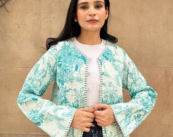 Quilted Handmade Jackets: Cotton Quilted Jacket Women Wear
