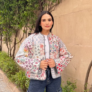 Patchwork Quilted Jackets Cotton Floral Bohemian Style Fall Patchwork Quilted Jackets Cotton Floral Bohemian Style Fall