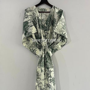 Floral Cotton Kaftan Maxi Dress: Boho Summer Caftan