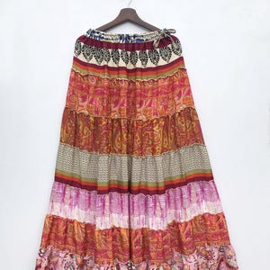 Boho patchworkrok: lichtgewicht hippierok # 44