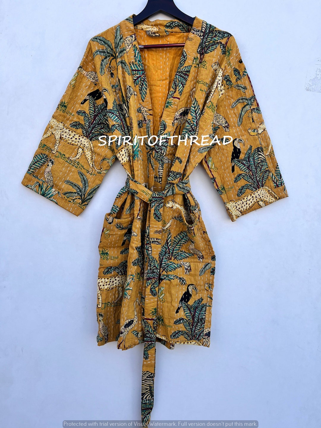 Buy Robes Embroidery, Robes Cotton, Winter Robes, Kantha Kimono, Robes