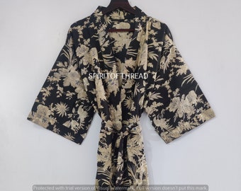 Cotton Kimono Robe's Hand Block Kimono Women Dress Kimono Women Summer Kimono Cotton Dress Soft and comfortable Bath robes House Coat Robe