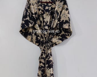 Cotton Kaftan, Indian Floral Kaftan, Long Kaftan, Dress For to be Moms, Beach Cover up Sleepwear, Indian Kaftan, Maxi Dress, Bikini Cover Up