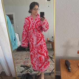 Embroidered Suzani Kimono: Handmade Bohemian Cotton Kimono