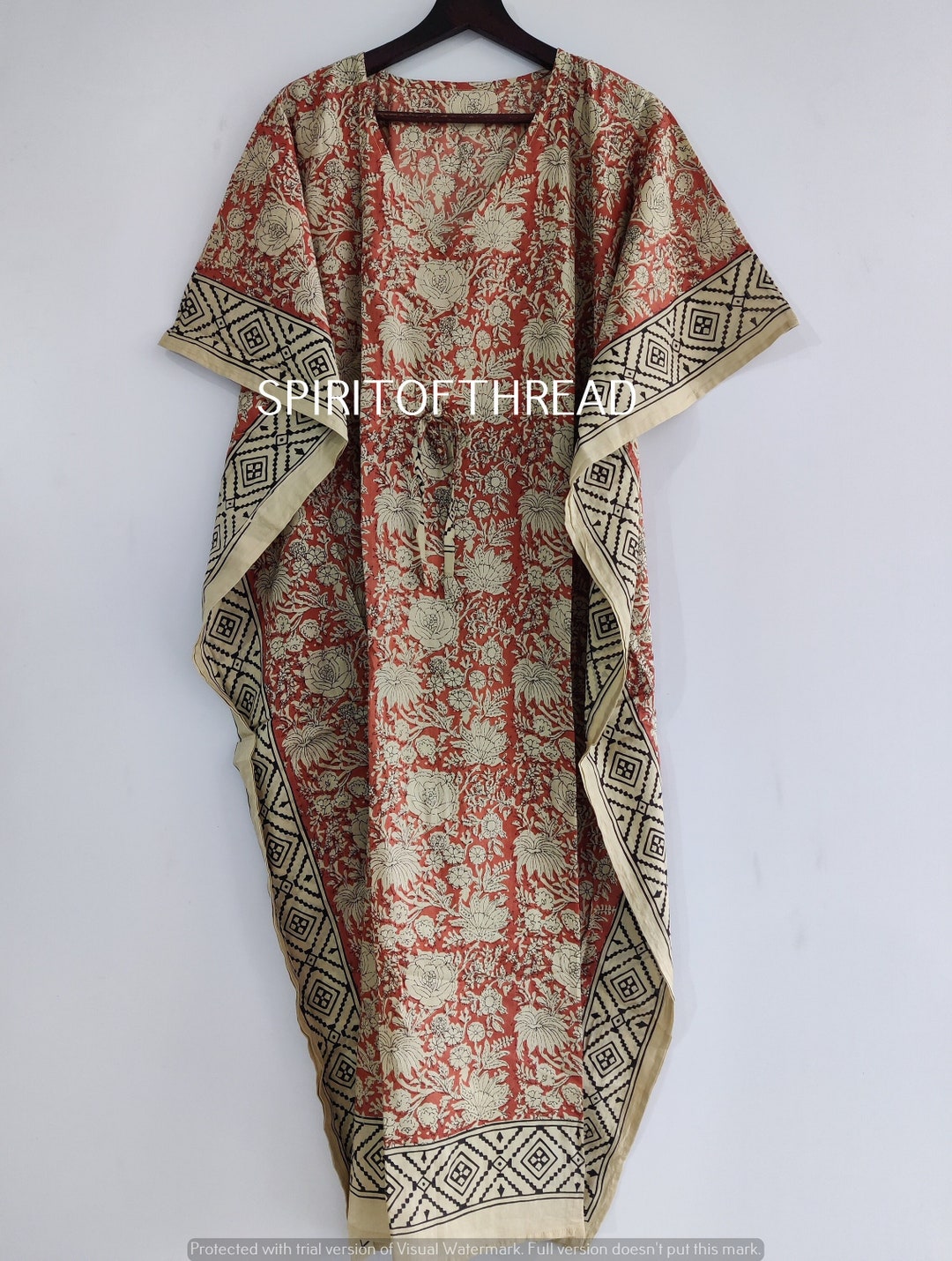 Beautiful Cotton Kaftan Dress 100 Cotton Women's Kaftan Etsy Australia