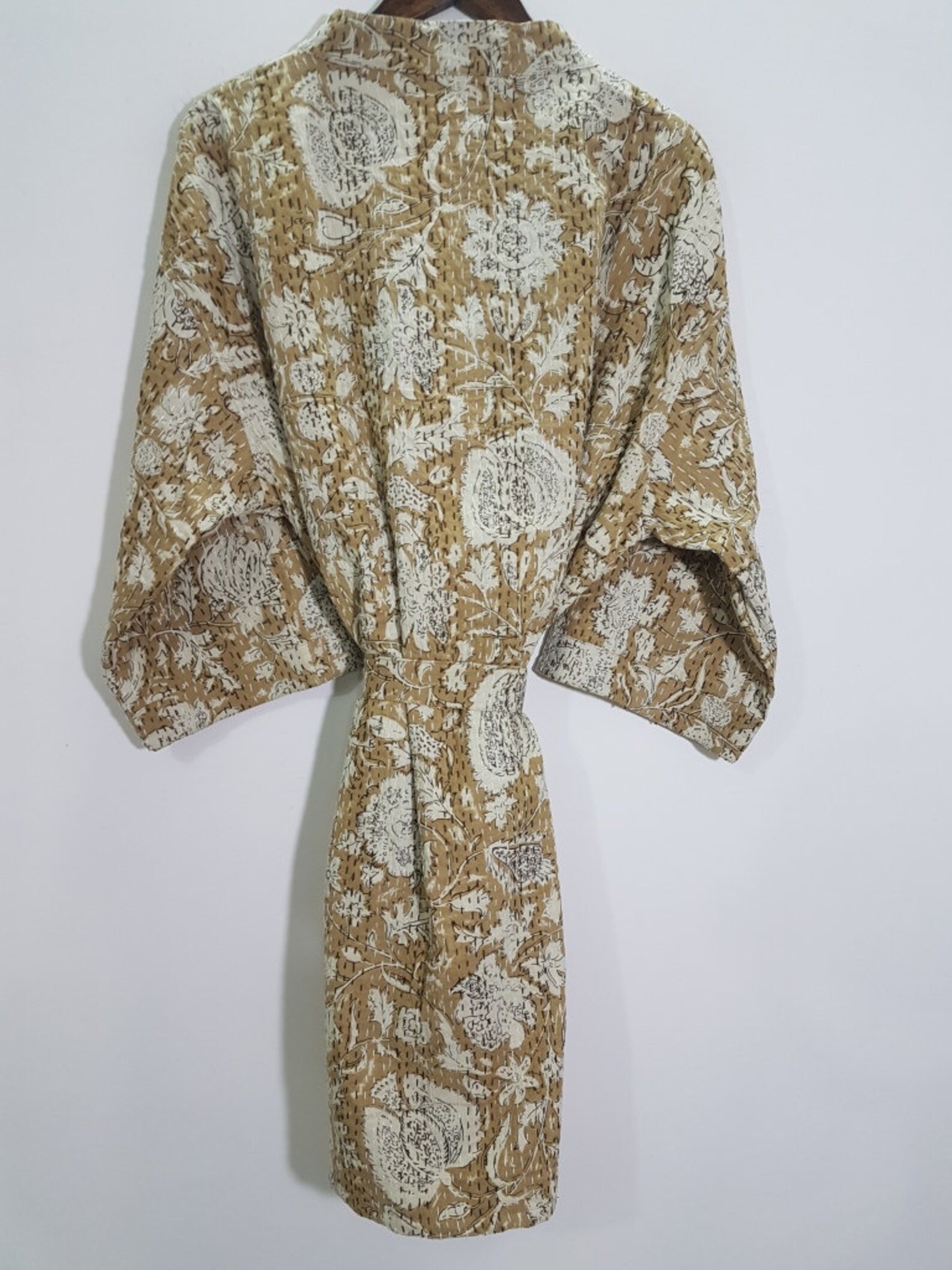 Robes Embroidery Cotton Coats Robe Handmade Cotton Print Etsy