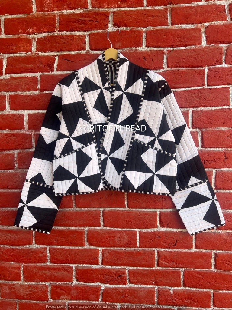 White Quilted Jacket Etsy Canada