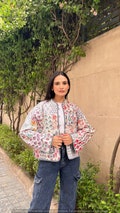 Floral Patchwork Quilted Cotton Jacket: Bohemian Reversible Coat product logo