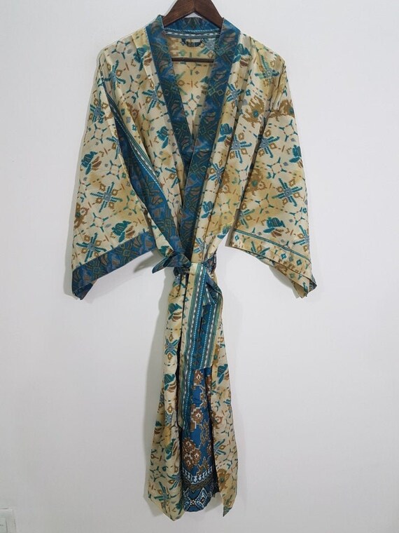 Silk Night Wear Kimono Beach Cover Up Robe Home Wear - Etsy