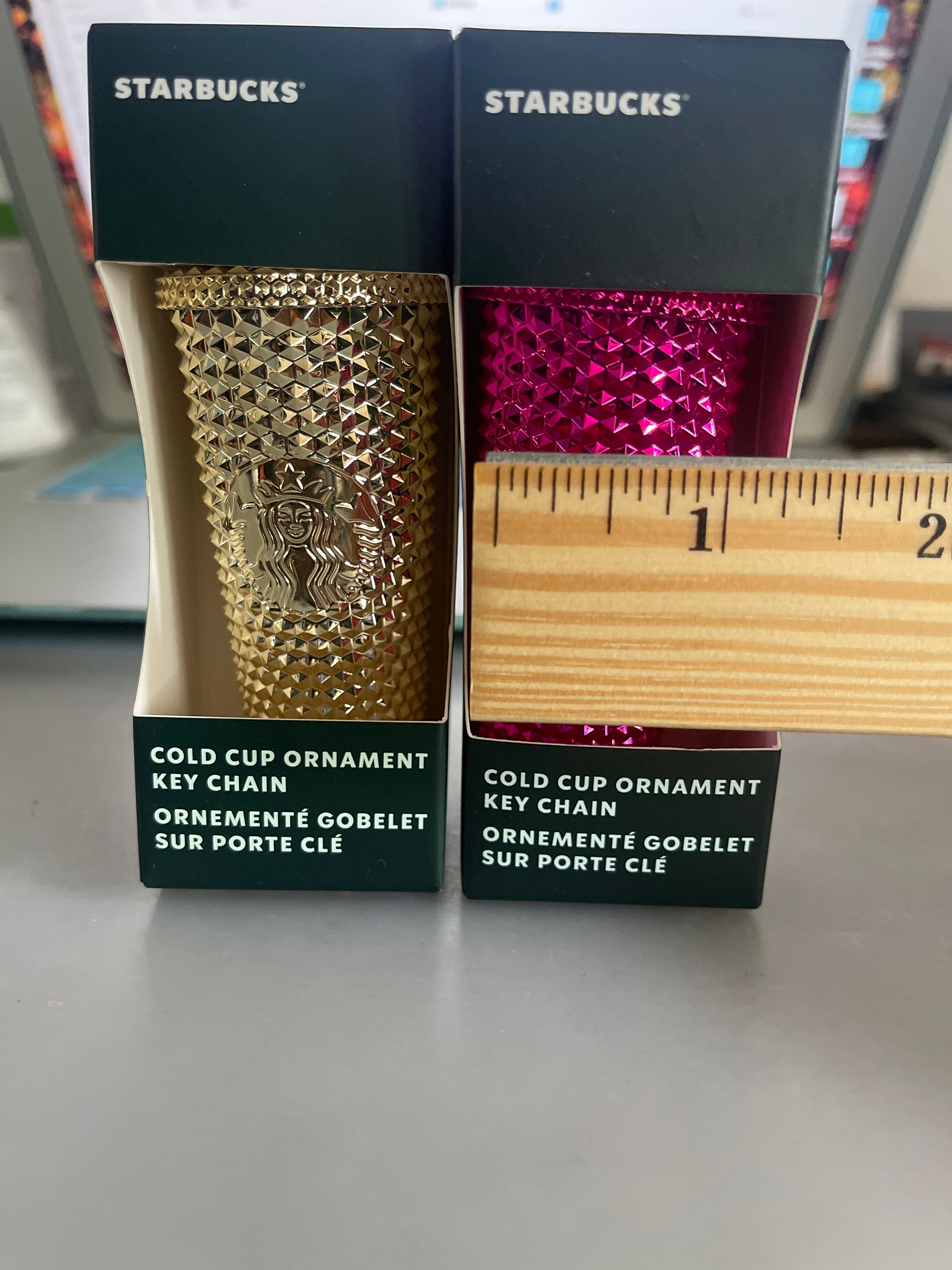 Starbucks Cold Cup Ornament Keychain - Metallic Holiday 2022 - Etsy