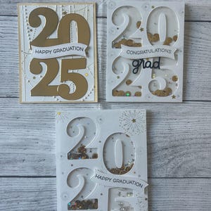 Graduation cards, Congrats, Happy Graduation 2025, Graduation Shaker card, Graduation, High School & College graduation.