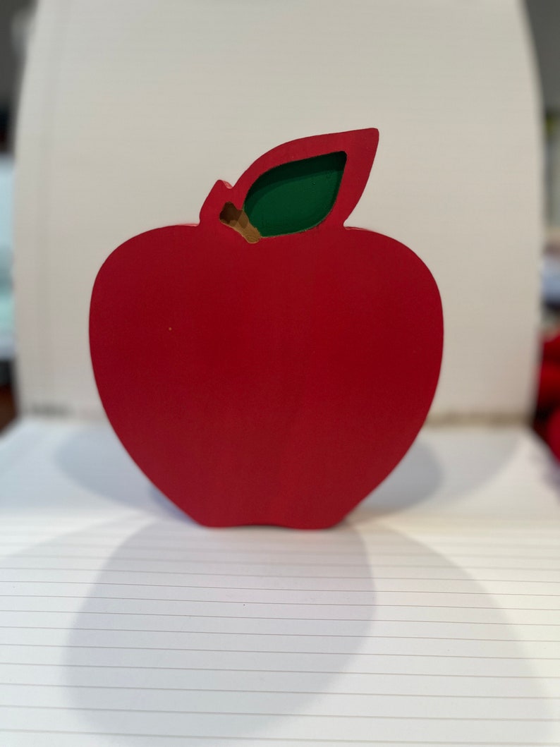 Personalized Teacher Wooden Pencil/apple Holder Desk/pen Etsy