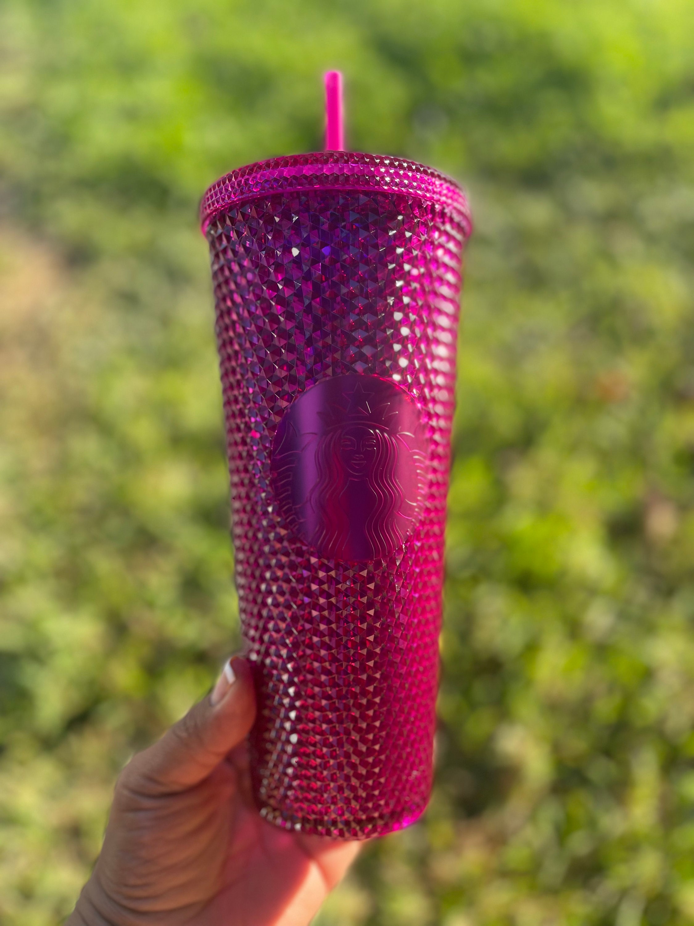 24 oz reusable starbucks cups green floral print Lavender 24oz Cold Cup