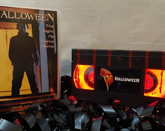 Special Edition Halloween Retro VHS Lamp, 80s Horror Movie Film, a great gift for film lovers & movie buffs