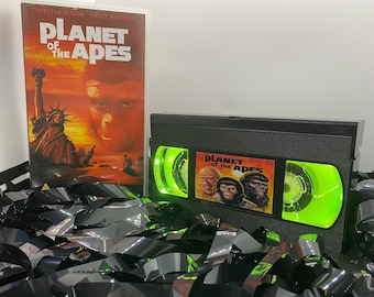 Lampa VHS Planeta małp, świetny prezent retro z lat 60. dla miłośników filmów fantasy, filmów, J.R. R. Tolkiena