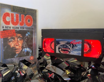 Cujo VHS Lamp, 80s Horror Movie Film, a great gift for film lovers & movie buffs