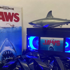 Special Edition Jaws Movie VHS Lamp, 70s Horror Movie, great gift for film lovers & Father&#39;s Day