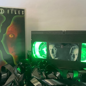 X Files VHS Video Lamp, 90s Sci Fi TV Show, a great gift for lovers of TV & movie buffs