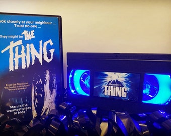 The Thing Retro VHS Lamp, 80s Horror Movie Film, a great gift for film lovers & movie buffs