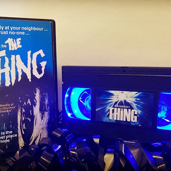 The Thing Retro VHS Lamp, 80s Horror Movie Film, a great gift for film lovers & movie buffs