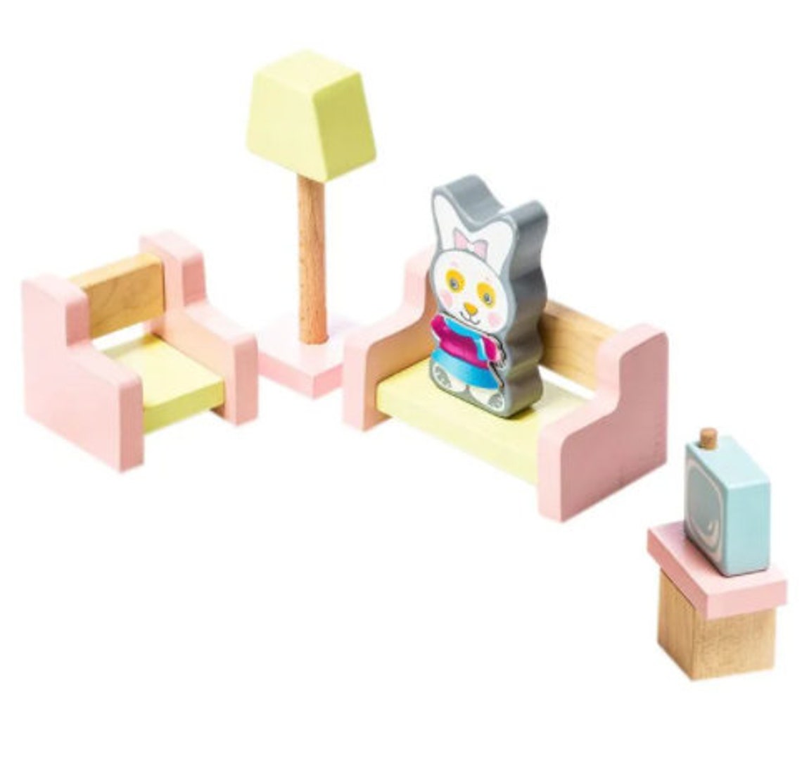 Set of toy furniture Living room wooden Etsy