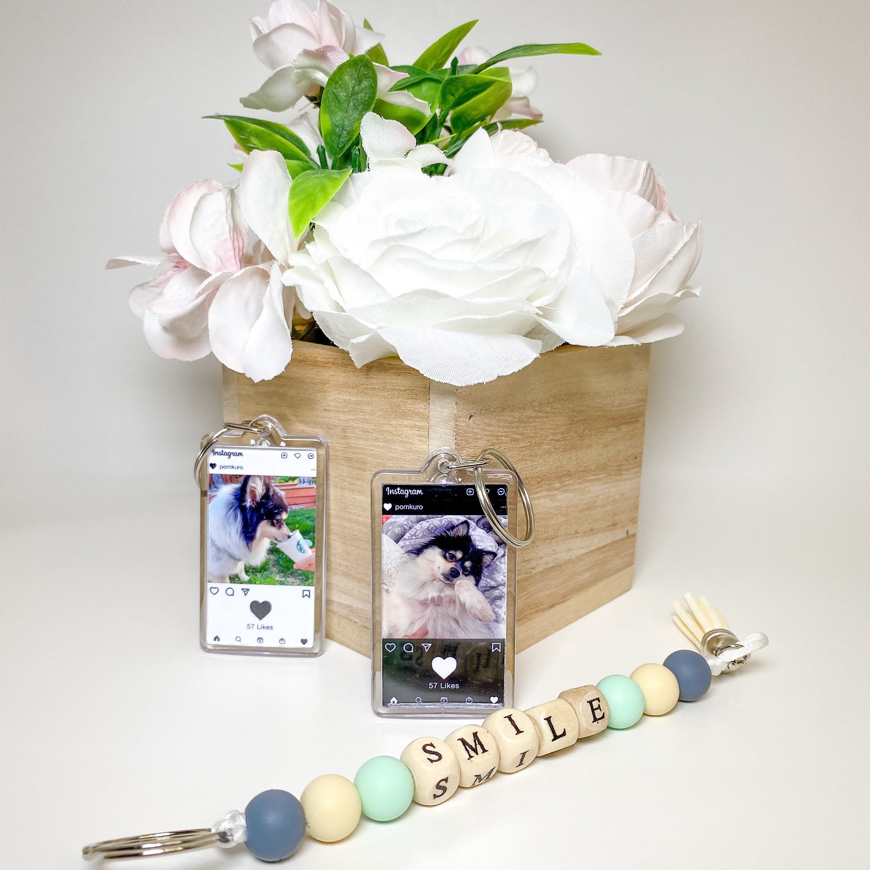 Custom Instagram Post Keychain Custom Instagram Photo Etsy