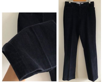 vintage 90s northern reflections velvety black corduroy pants | size 12 regular
