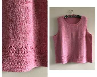 gilet pull pull rose pastel vintage | taille plus, taille flexible