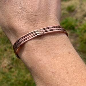 Healing Copper Bracelet, Pure Raw Copper, Antique Copper Base, Hammered Copper, Textured, Pain Management, Arthritis Relief, Unique Gifts afbeelding 3