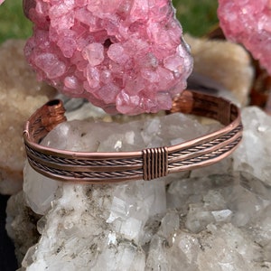 Healing Copper Bracelet, Pure Raw Copper, Antique Copper Base, Hammered Copper, Textured, Pain Management, Arthritis Relief, Unique Gifts