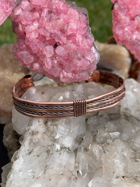 Healing Copper Bracelet, Pure Raw Copper, Antique Copper Base, Hammered Copper, Textured, Pain Management, Arthritis Relief, Unique Gifts