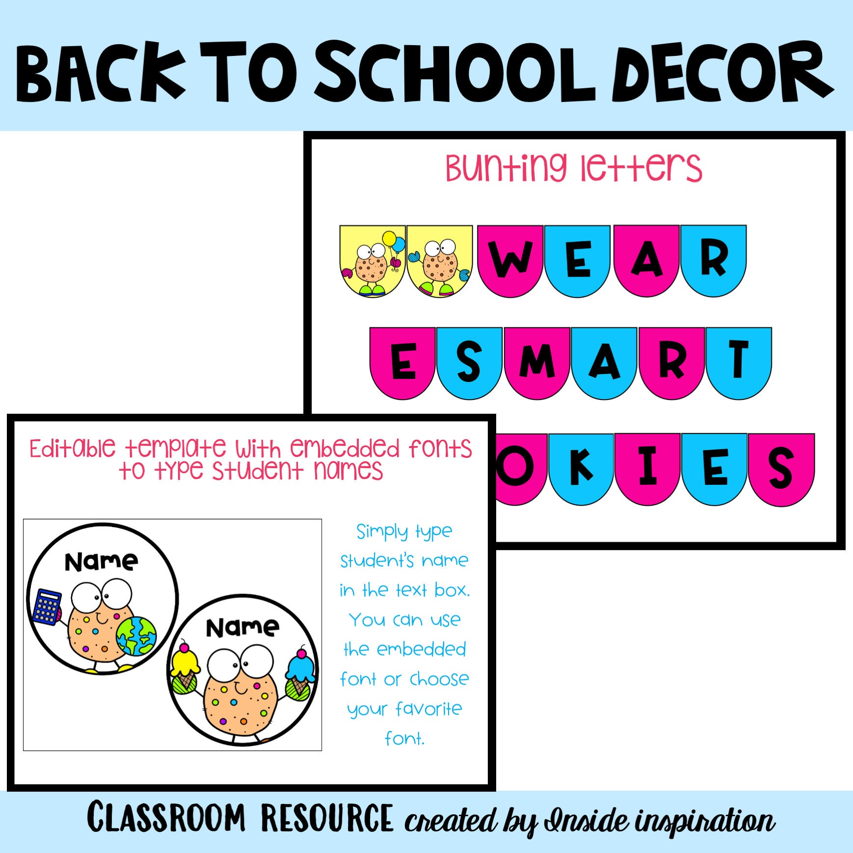 Back To School Bulletin Board Idea Smart Cookies Door Decor September Back To School Bulletin Board Idea Smart Cookies Door Decor September