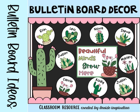 Back to School Bulletin Board Decor: Plant Theme (Digital Download)