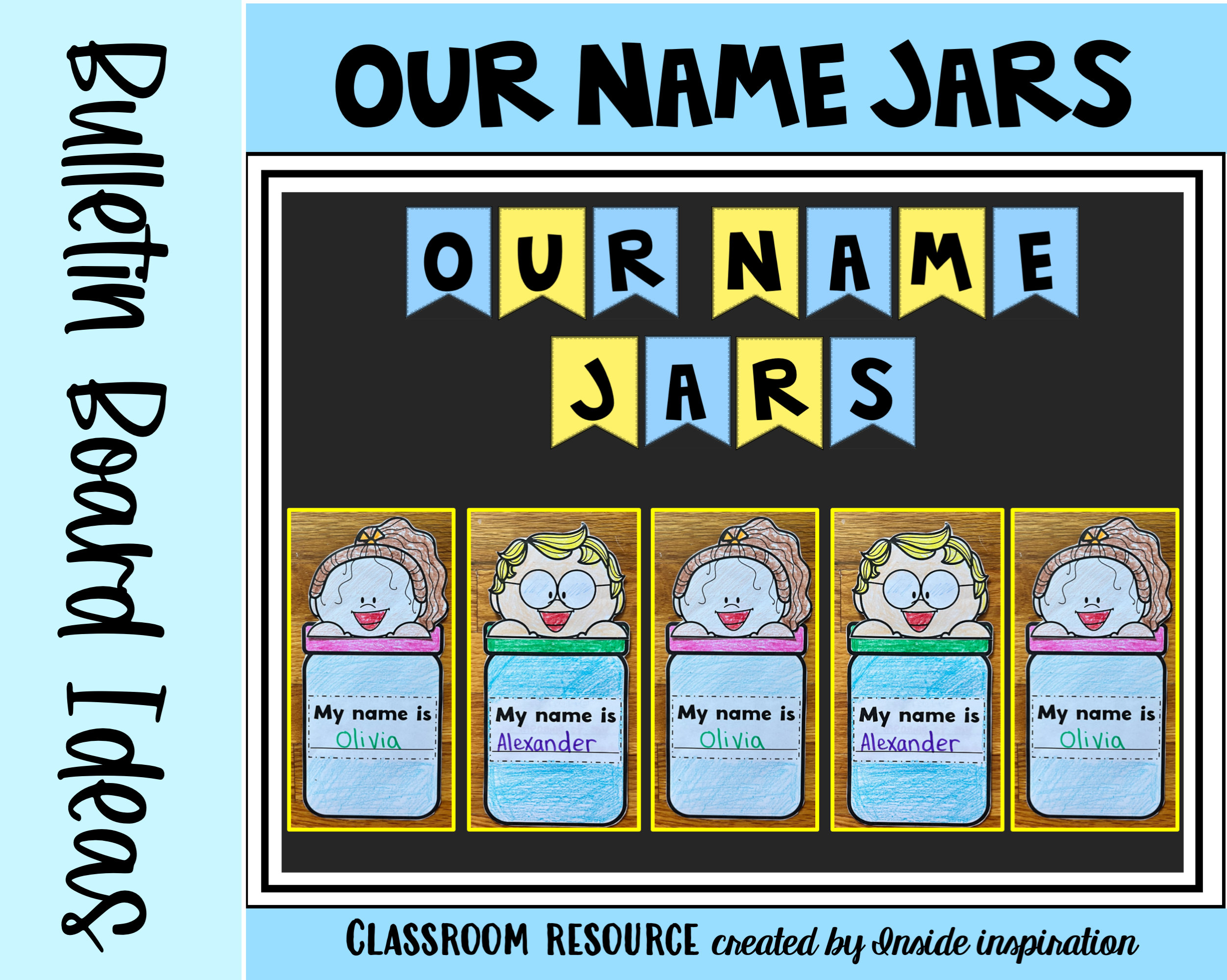 The Name Jar Book Companion Activity for Bulletin Board Back to School