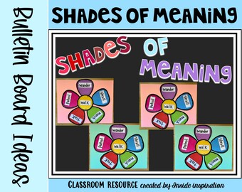 Shades of Meaning Flower Pedals Craft Bulletin Board Idea