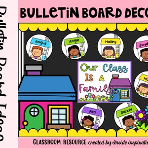 Back to School Bulletin Board Our Class Is A Family Door Decor
