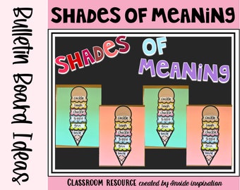 Shades of Meaning Ice Cream Craft Bulletin Board Idea