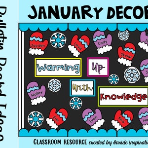 Winter Mitten Themed Monthly Classroom Decor Bulletin Board Idea ...
