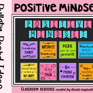 Colorful Positive Mindset Posters Growth Mindset Posters image 1