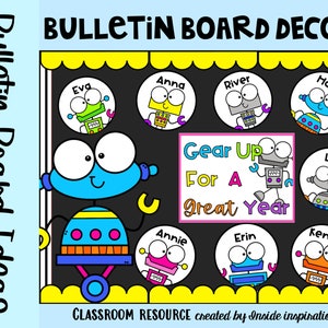 Back to School Bulletin Board Gear Up For A Great Year Door Decor