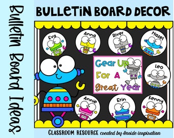 Back to School Bulletin Board Gear Up For A Great Year Door Decor