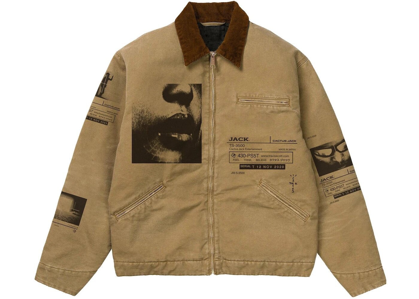 Autumn Winter Travis Scott Cactus Jack Retro Harrington Work