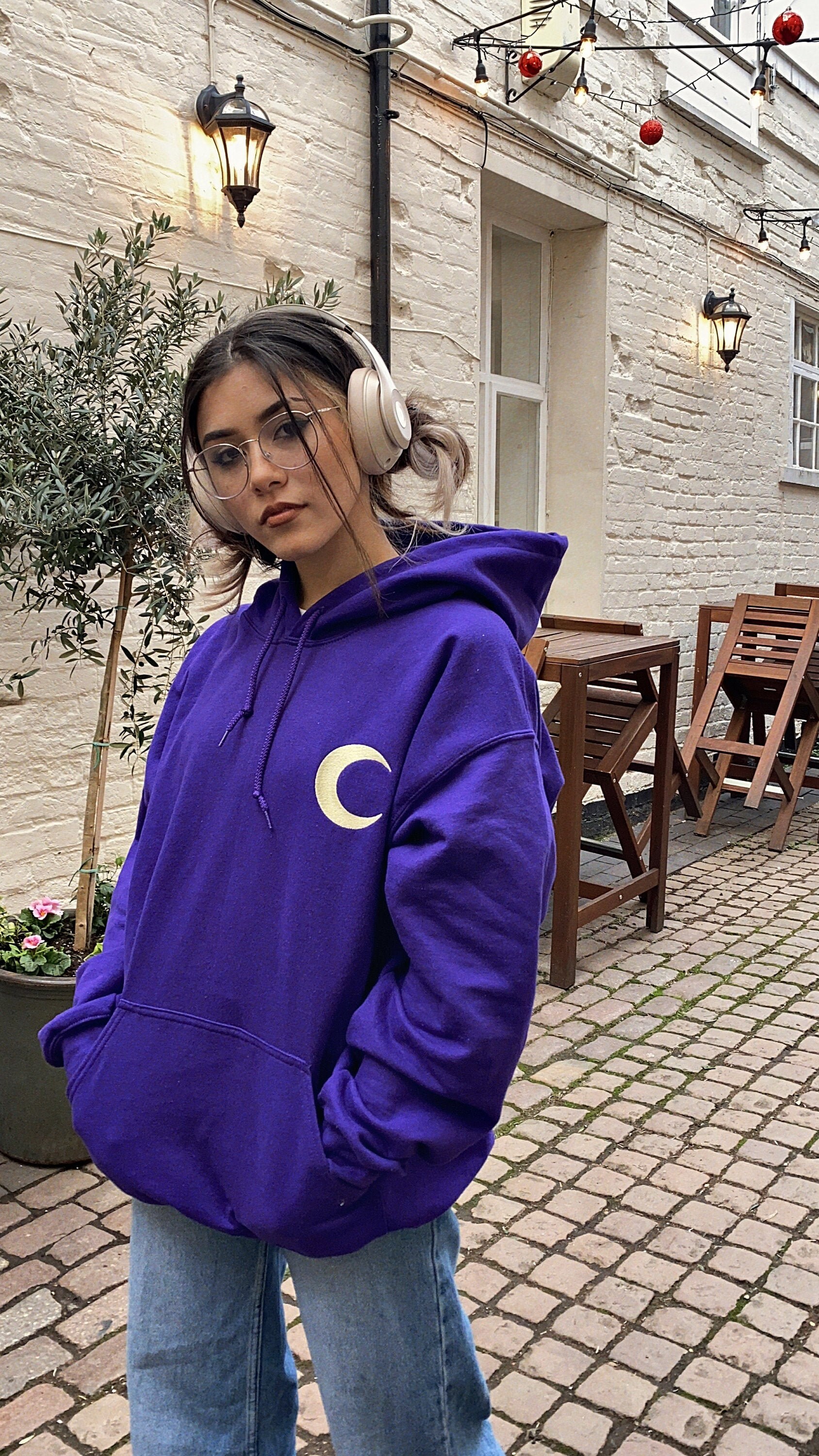 Tsukishima purple moon hoodie new arrivals