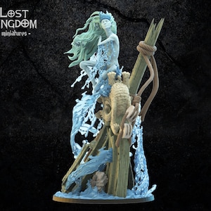 Earla, Queen of Shipwrecks: Lost Kingdom Miniatures Undead of Misty Island Resin 3D Print