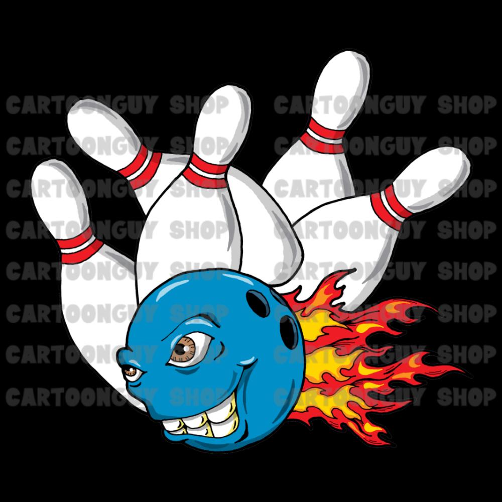 Bowling Clip Art: Cartoon Monster Ball Strike PNG (digital Download) - Etsy