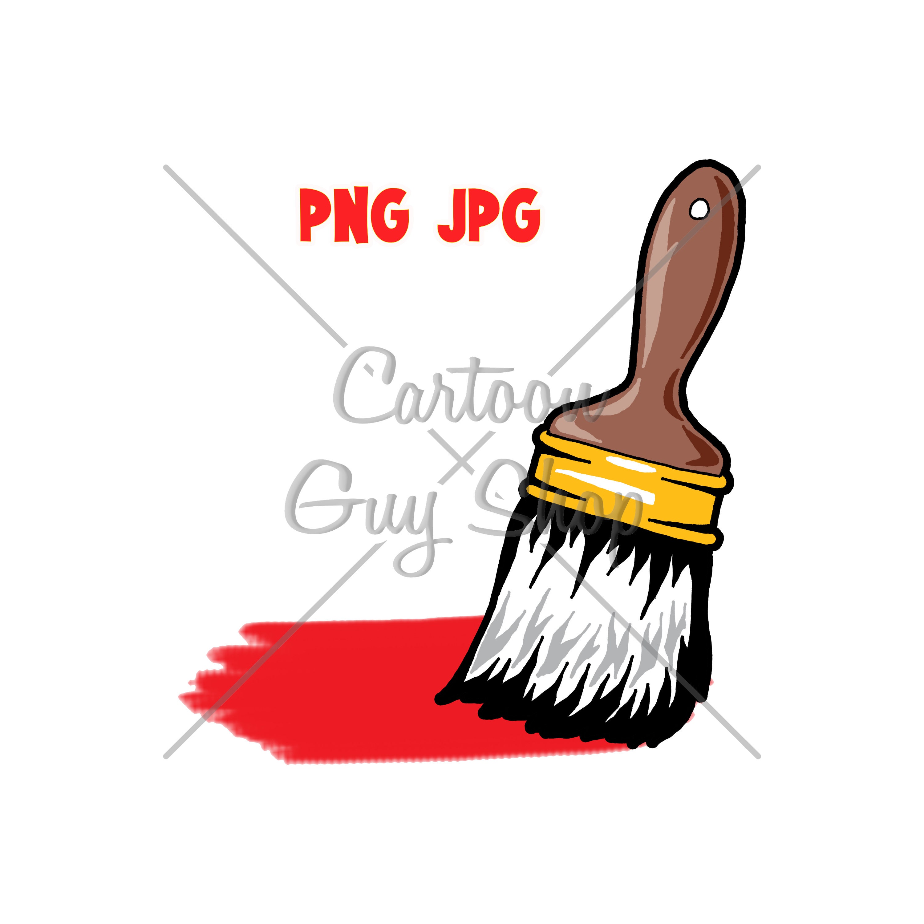 cartoon paintbrush outline 24063038 PNG