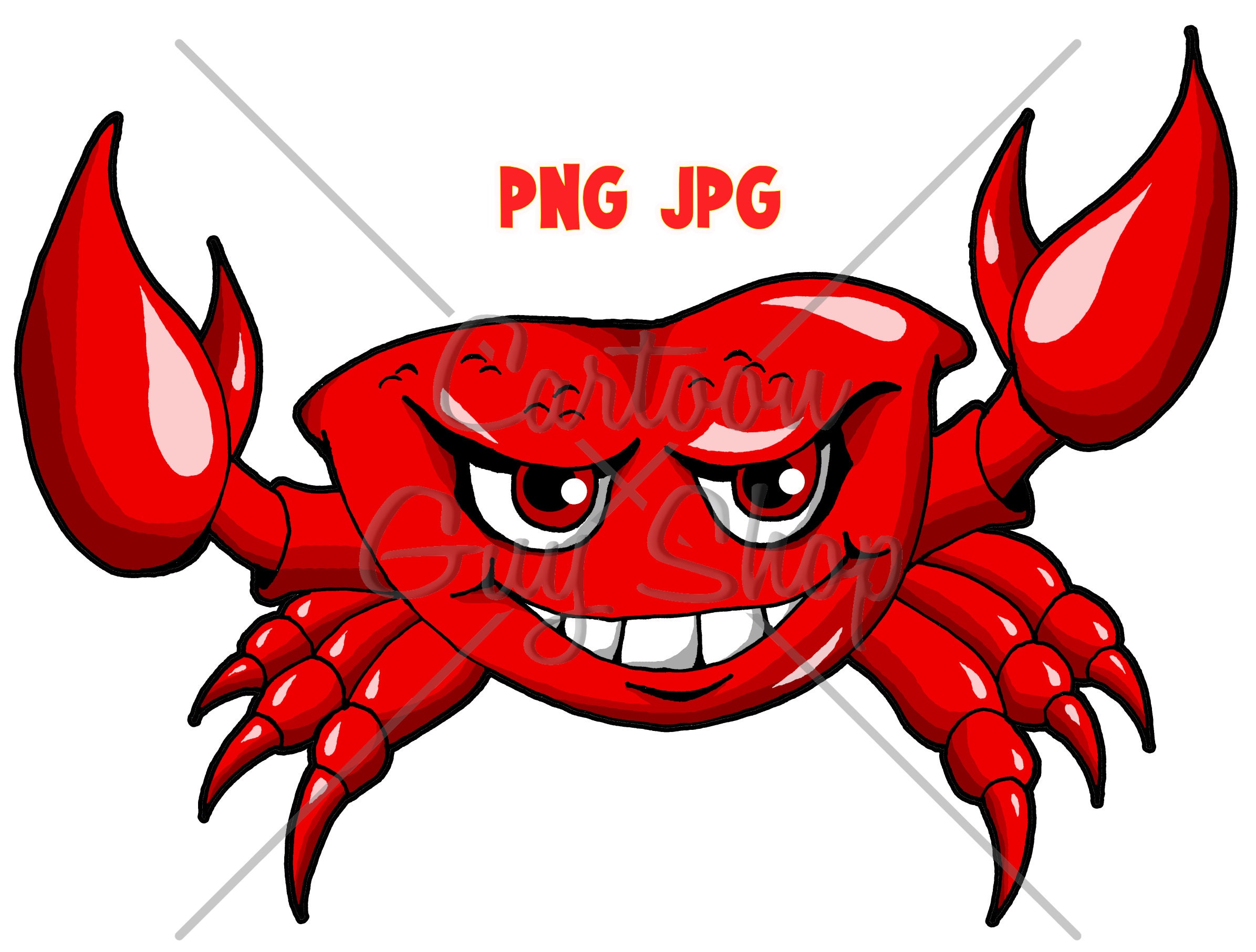Fish Clipart Red Lobster PNG JPG Cartoon Image - Etsy Ireland