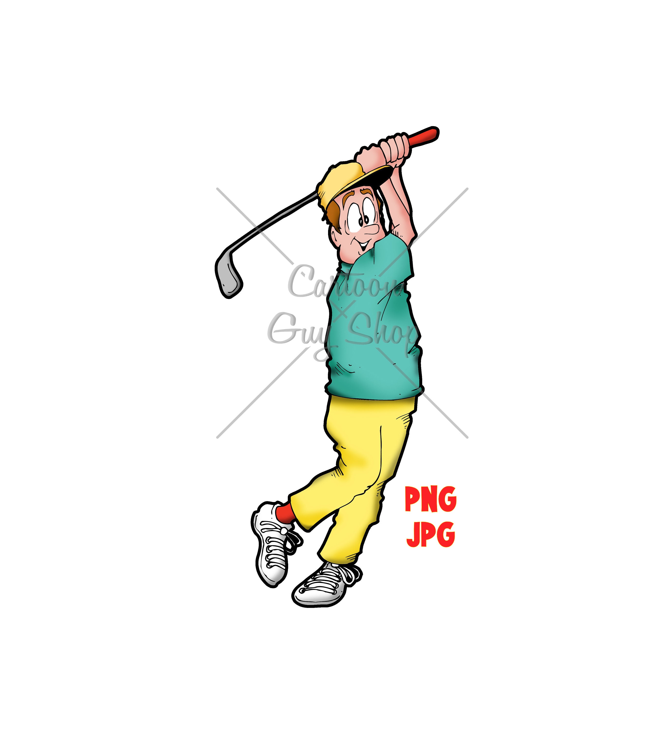 golfer swing clip art